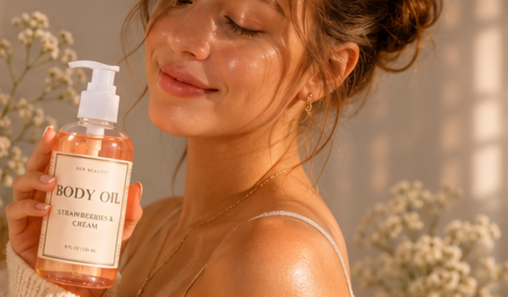 Hydrating Body Oil – Strawberries & Cream