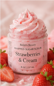 Whipped Sugar Scrub – Strawberries & Cream